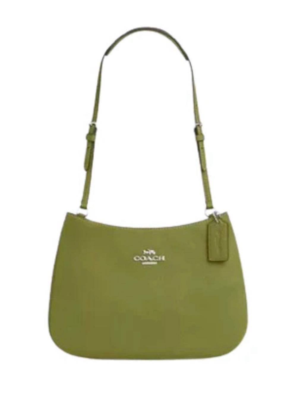 Coach Penelope Lime Green Pebbled Leather Shoulder Bag